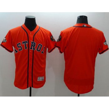 Astros Blank Orange Flexbase Authentic Collection 2019 World Series Bound Stitched Baseball Jersey