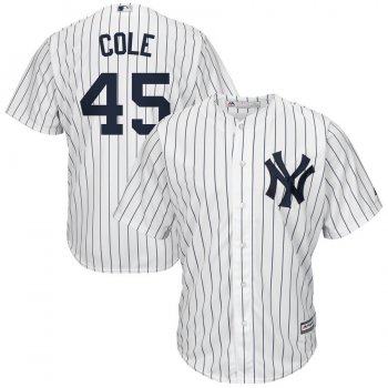 Men's New York Yankees #45 Gerrit Cole Majestic Home White Home Official Cool Base Player Jersey