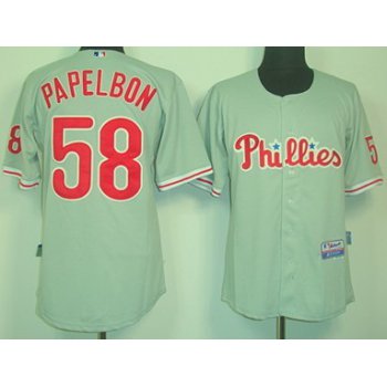 Philadelphia Phillies #58 Jonathan Papelbon Gray Jersey