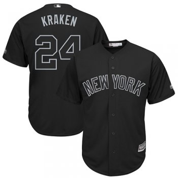 Yankees #24 Gary Sanchez Black Kraken Players Weekend Cool Base Stitched Baseball Jersey