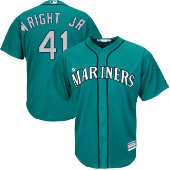 Men's Authentic Seattle Mariners #41 Mike Wright Jr. Majestic Cool Base Alternate Green Jersey