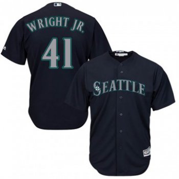 Men's Authentic Seattle Mariners #41 Mike Wright Jr. Majestic Cool Base Alternate Navy Jersey