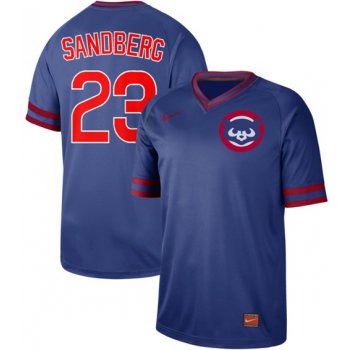 Cubs #23 Ryne Sandberg Royal Authentic Cooperstown Collection Stitched Baseball Jersey