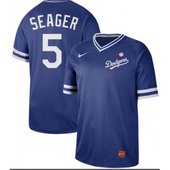 Dodgers #5 Corey Seager Royal Authentic Cooperstown Collection Stitched Baseball Jersey