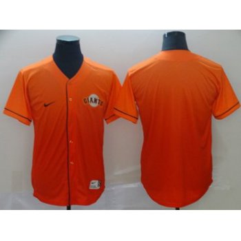 Giants Blank Orange Fade Authentic Stitched Baseball Jersey