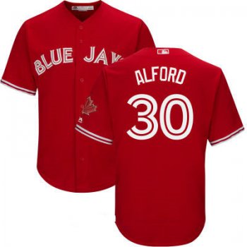 Men's Toronto Blue Jays #30 Anthony Alford Red Stitched MLB 2017 Majestic Cool Base Jersey