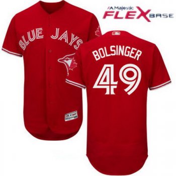 Men's Toronto Blue Jays #49 Mike Bolsinger Red Stitched MLB 2017 Majestic Flex Base Jersey
