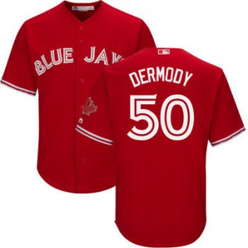 Men's Toronto Blue Jays #50 Matt Dermody Red Stitched MLB 2017 Majestic Cool Base Jersey