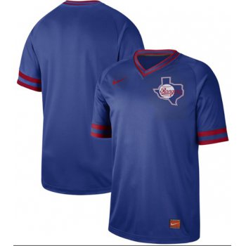 Rangers Blank Royal Authentic Cooperstown Collection Stitched Baseball Jersey
