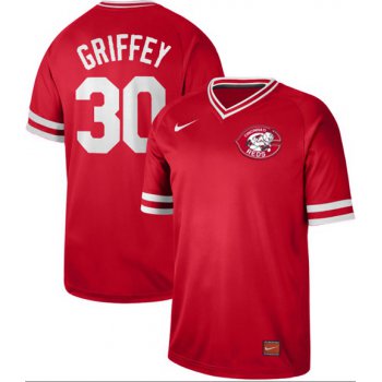 Reds #30 Ken Griffey Red Authentic Cooperstown Collection Stitched Baseball Jersey