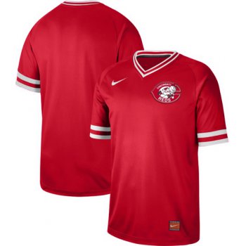 Reds Blank Red Authentic Cooperstown Collection Stitched Baseball Jersey