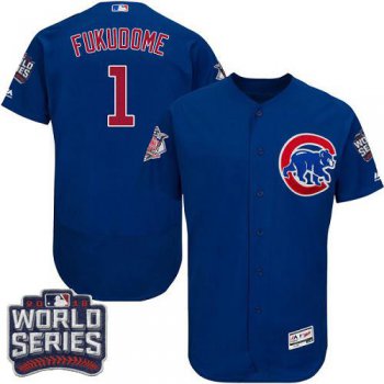Cubs #1 Kosuke Fukudome Blue Flexbase Authentic Collection 2016 World Series Bound Stitched MLB Jersey