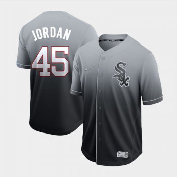 Men's Chicago White Sox 45 Michael Jordan Gray Drift Fashion Jersey