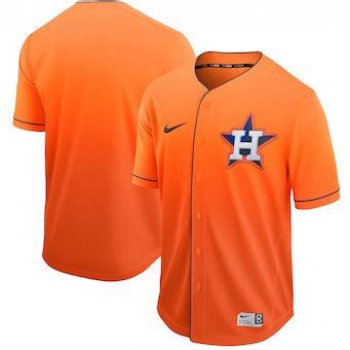 Men's Houston Astros Blank Orange Drift Fashion Jersey