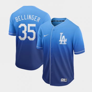 Men's Los Angeles Dodgers 35 Cody Bellinger Blue Drift Fashion Jersey