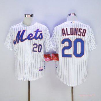 Men's New York Mets 20 Pete Alonso White Flexbase Jersey
