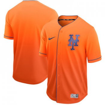 Men's New York Mets Blank Orange Drift Fashion Jersey