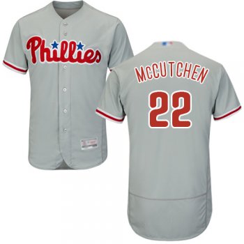 Men's Philadelphia Phillies #22 Andrew McCutchen Grey Flexbase Authentic Collection Stitched Baseball Jersey