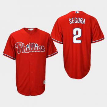 Men's Philadelphia Phillies #2 Jean Segura Red Cool Base Jersey