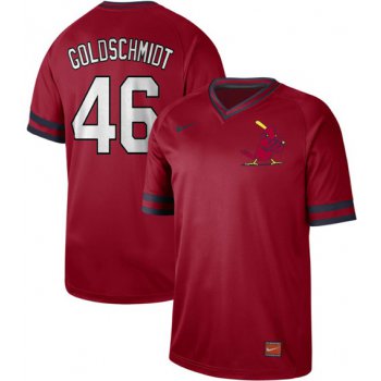 Men's St. Louis Cardinals #46 Paul Goldschmidt Red Authentic Cooperstown Collection Stitched Baseball Jersey