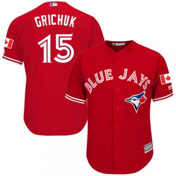 Men's Toronto Blue Jays #15 Randal Grichuk Red New Cool Base Stitched Baseball Jersey