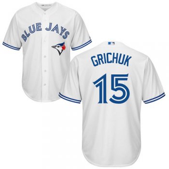 Men's Toronto Blue Jays #15 Randal Grichuk White New Cool Base Stitched Baseball Jersey