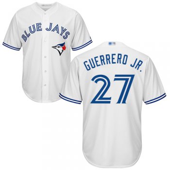 Men's Toronto Blue Jays #27 Vladimir Guerrero Jr. White New Cool Base Stitched Baseball Jersey