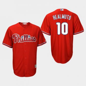Philadelphia Phillies #10 JT Realmuto Red Cool base Jersey