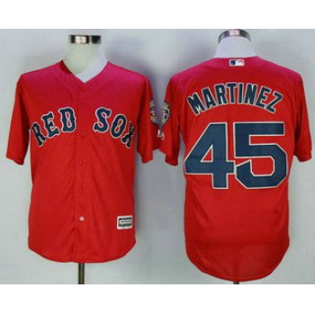 Men's Boston Red Sox #45 Pedro Martinez Retired Red Stitched MLB Majestic Cool Base Jersey