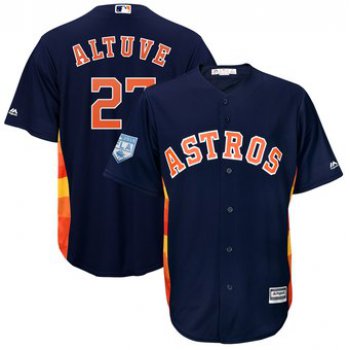 Men's Houston Astros 27 Jose Altuve Majestic Navy 2019 Spring Training Cool Base Player Jersey