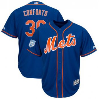 Men's New York Mets 30 Michael Conforto Majestic Royal 2019 Spring Training Cool Base Player Jersey