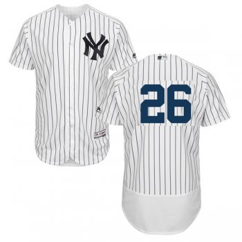 Men's New York Yankees #26 Tyler Austin White Home Stitched MLB 2016 Majestic Flex Base Jersey