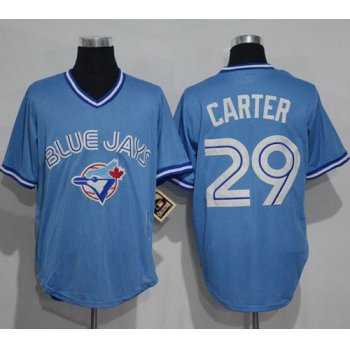 Blue Jays #29 Joe Carter Light Blue Cooperstown Throwback Stitched MLB Jersey
