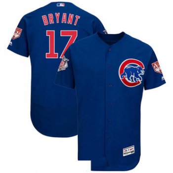 Men's Chicago Cubs 17 Kris Bryant Royal 2019 Spring Training Flexbase Jersey