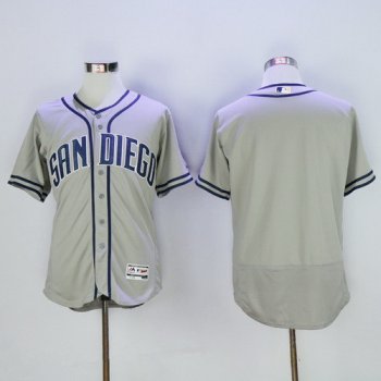 Men's San Diego Padres Blank Gray Road Stitched MLB Majestic Cool Base Jersey