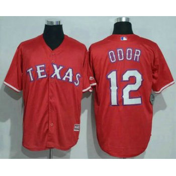 Men's Texas Rangers #12 Rougned Odor Red New Cool Base Jersey