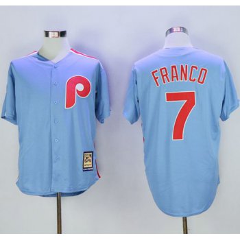 Phillies #7 Maikel Franco Light Blue Cooperstown Stitched MLB Jersey
