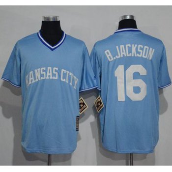 Royals #16 Bo Jackson Light Blue Cooperstown Stitched MLB Jersey