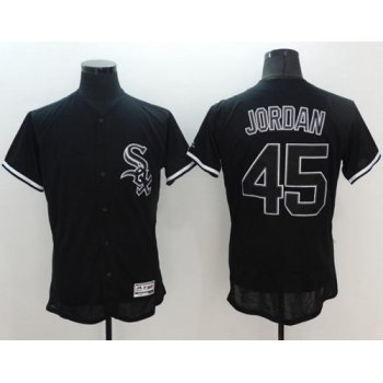White Sox #45 Michael Jordan Black Fashion Flexbase Authentic Collection Stitched MLB Jersey