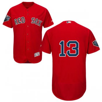 Red Sox #13 Hanley Ramirez Red Flexbase Authentic Collection 2018 World Series Stitched MLB Jersey