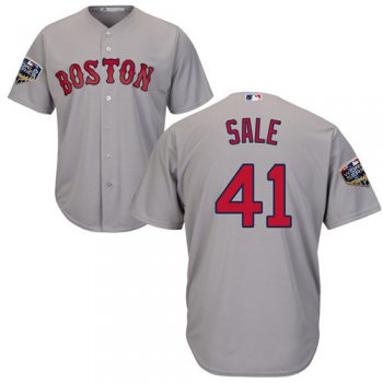 Red Sox #41 Chris Sale Grey New Cool Base 2018 World Series Stitched MLB Jersey