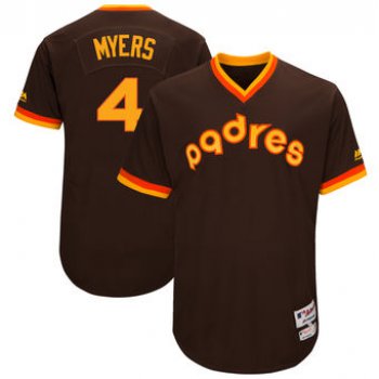 San Diego Padres 4 Wil Myers Majestic Brown 1983 Turn Back the Clock Authentic Player Jersey