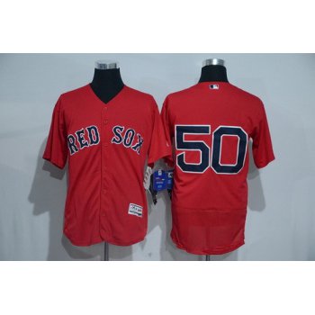 Men's Boston Red Sox #50 Mookie Betts No Name Red 2016 Flexbase Majestic Baseball Jersey