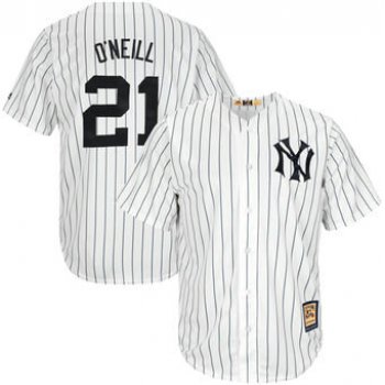 Men's New York Yankees 21 Paul ONeill Majestic White Home Cool Base Cooperstown Collection Player Jersey