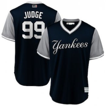Men's New York Yankees 99 Aaron Judge Judge Majestic Navy 2018 Players' Weekend Cool Base Jersey