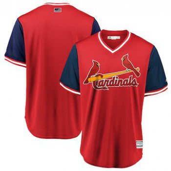 Men's St. Louis Cardinals Blank Majestic Red 2018 Players' Weekend Team Cool Base Jersey