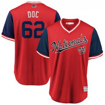 Men's Washington Nationals 62 Sean Doolittle Doc Majestic Red 2018 Players' Weekend Cool Base Jersey