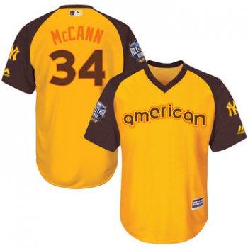 Brian McCann Gold 2016 MLB All-Star Jersey - Men's American League New York Yankees #34 Cool Base Game Collection