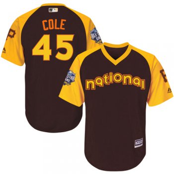Gerrit Cole Brown 2016 MLB All-Star Jersey - Men's National League Pittsburgh Pirates #45 Cool Base Game Collection