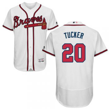 Atlanta Braves 20 Preston Tucker White Flexbase Authentic Collection Stitched Baseball Jersey